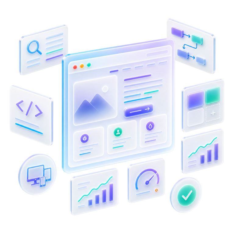 Representación tridimensional del diseño y desarrollo de una landing page